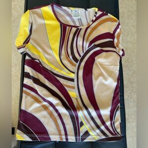 Vintage D&G Colorful Abstract Patterned top
